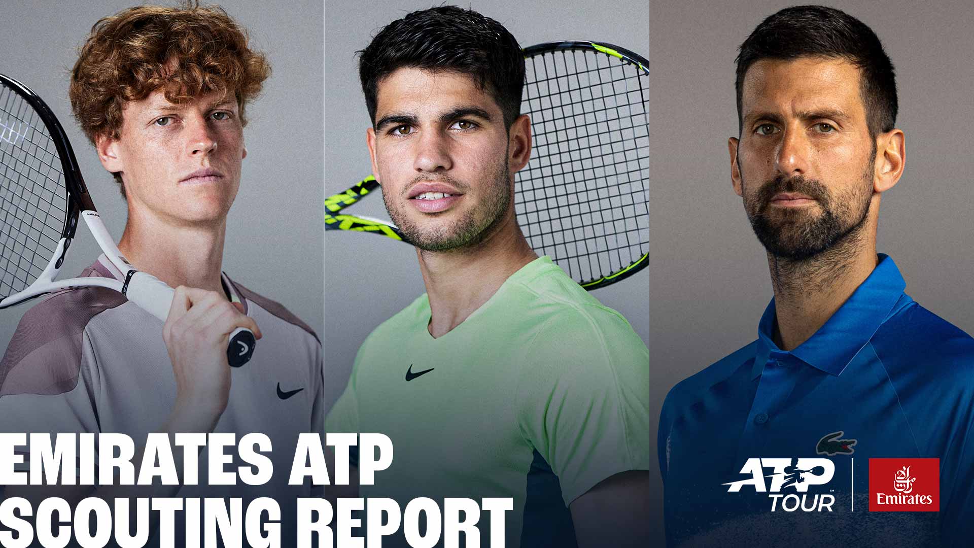 Jannik Sinner, Carlos Alcaraz and Novak Djokovic are in action at Wimbledon, which begins 30 June.