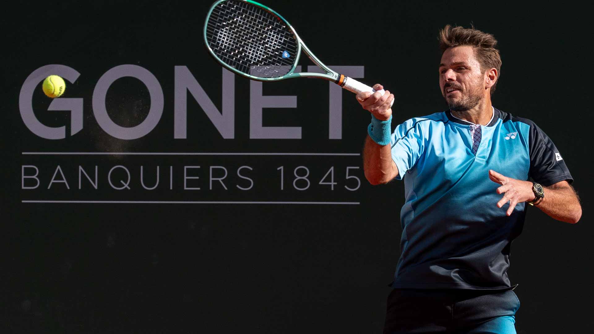 Stan Wawrinka defeats Raul Brancaccio in three sets Monday in Geneva.