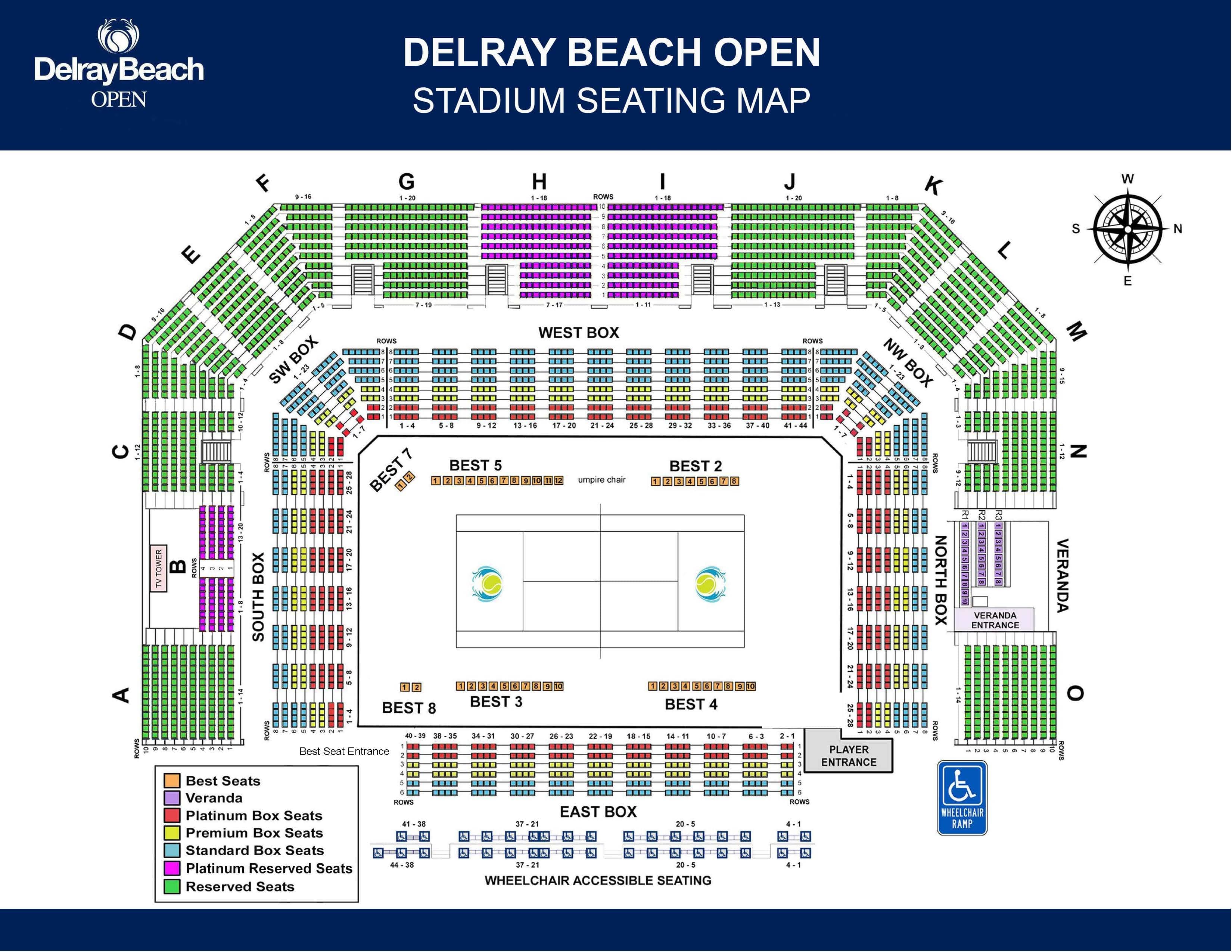 Site and Stadium Map Delray Beach Open Tennis